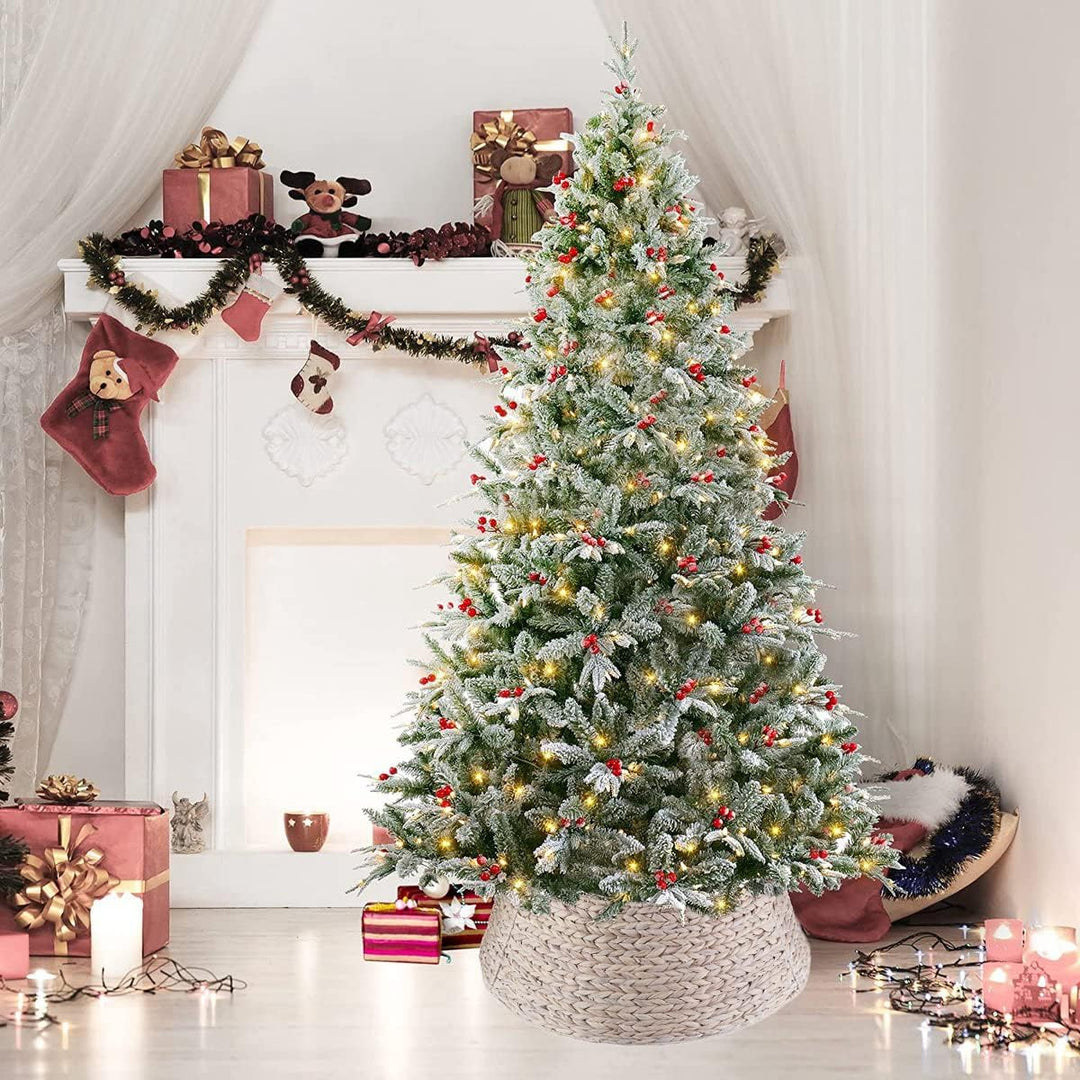 Meisterhome Model 2 Weihnachtsbaum Kragen/Weihnachtsbaum Rock aus Wasserhyazinthe in Natur Farbe - Ø