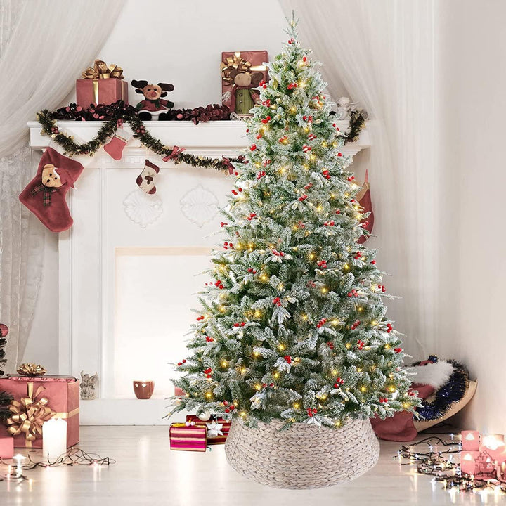 Meisterhome Model 2 Weihnachtsbaum Kragen/Weihnachtsbaum Rock aus Wasserhyazinthe in Natur Farbe - Ø