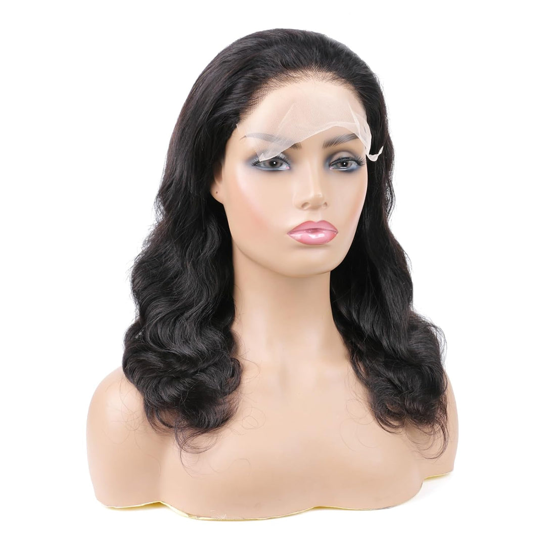 Huarisi HD Lace Front Wigs Human Hair Pre Plucked, 16 inch Body Wave 4x6 Lace Frontal Wigs Real Hair
