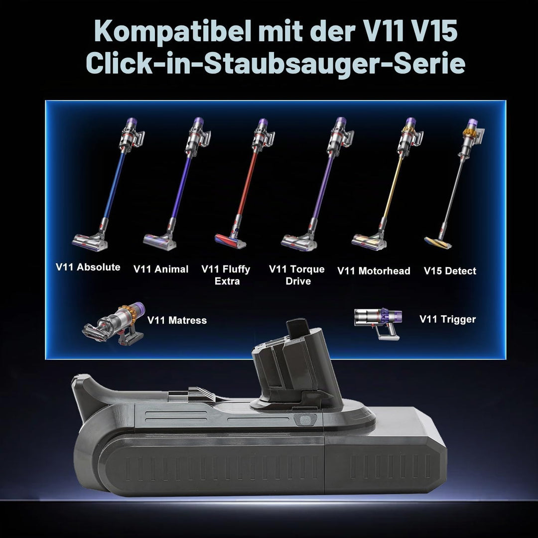 V11/V15 Battery Replacement for Dyson Click-in Battery Compatible with V11/V15/SV15/SV16/SV22 Series