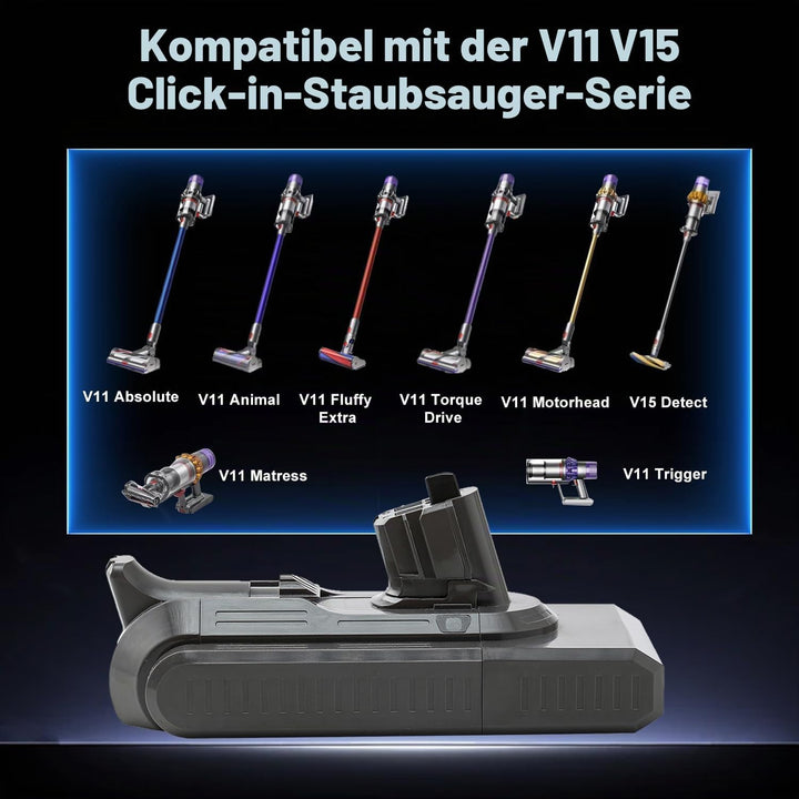 V11/V15 Battery Replacement for Dyson Click-in Battery Compatible with V11/V15/SV15/SV16/SV22 Series