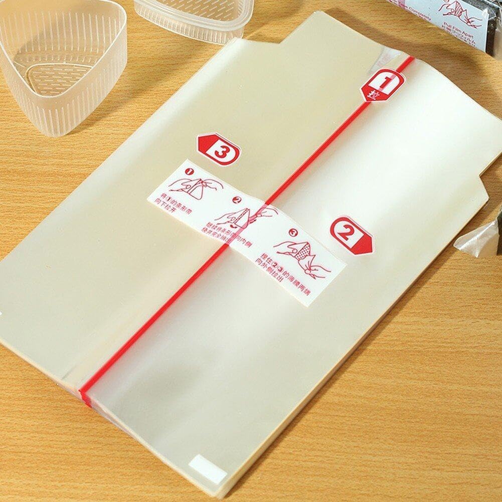 Sushi -wickelbeutel, 100 -pcs -dreieck Reiskugel Packtasche Easy Tear Japaner Onigiri Wrapper Transp