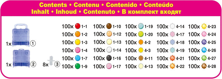 Aquabeads 31913 Mega Nachfüllperlen Set im Koffer, Multi Color & 31520 Glitzerperlen - Nachfüllset N