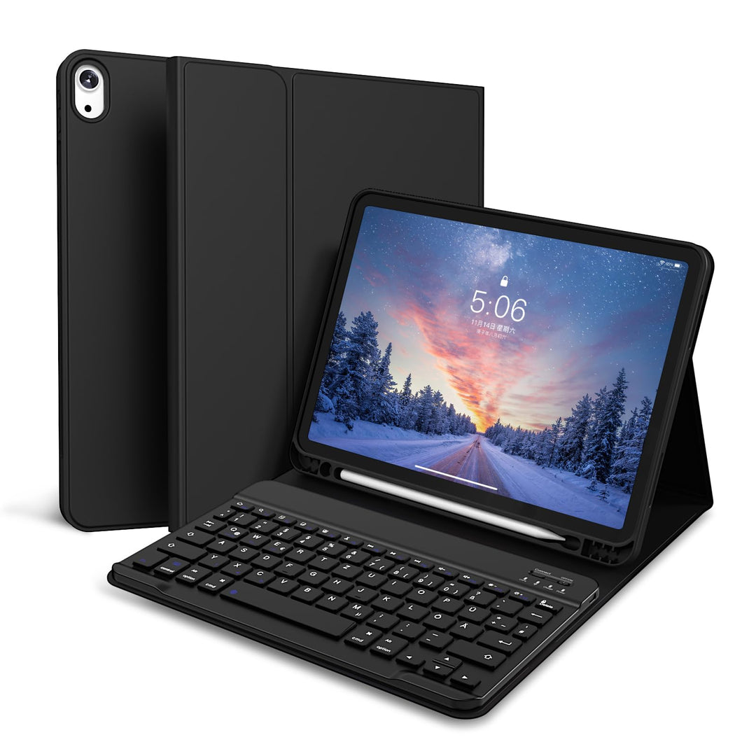 Tastatur Hülle für iPad (A16) 11 Zoll 2025/10. Generation 2022 10.9 Zoll, Magnetische Abnehmbare Kab