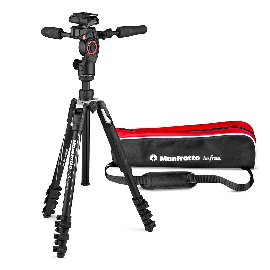 Manfrotto Befree Advanced 3-Way Tripod Kit, Tripod and Fluid Head in Aluminium for Cameras and Camco