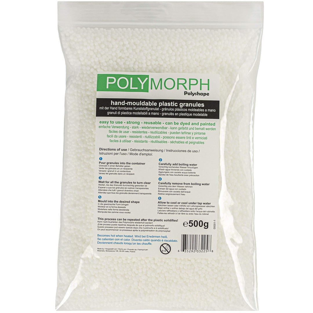Polyshape Polymorph - formbare Plastikgranulate für Selbermachen, Zahnprothesen, Vampirzähne, Spezia