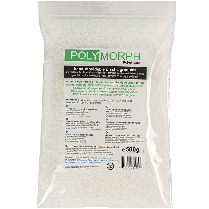 Polyshape Polymorph - formbare Plastikgranulate für Selbermachen, Zahnprothesen, Vampirzähne, Spezia