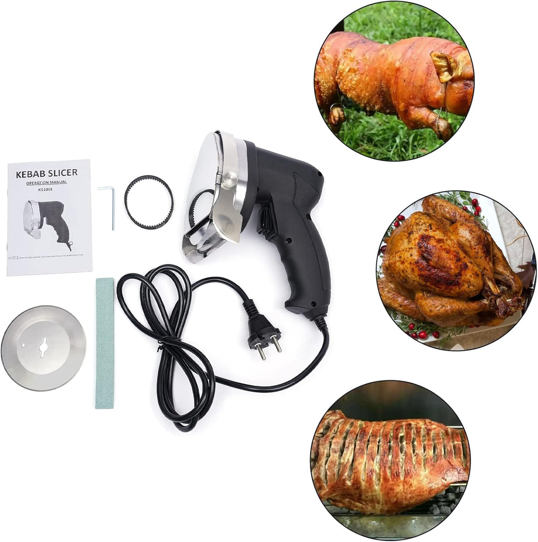 Electric Doner Kebab Knife Cutter Metal Stainless Dönermesser Elektrisch Gyrosmesser Dönerschneider