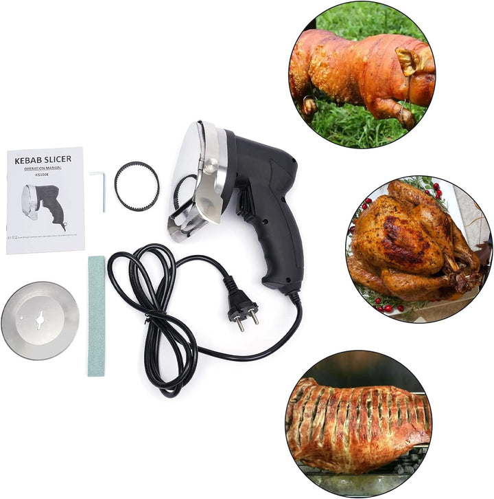 80W Dönermesser Elektrisch Gyrosmesser Dönerschneider Kebabschneider Grillschneider Dönerschneider D