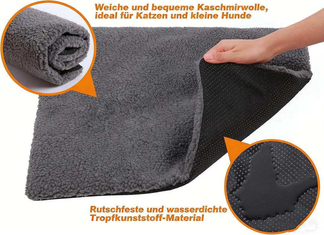 Katzenhaus für draussen mit Selbstwärmematte, wetterfestes Wildkatzenhaus Outdoor, hölzernes kleines