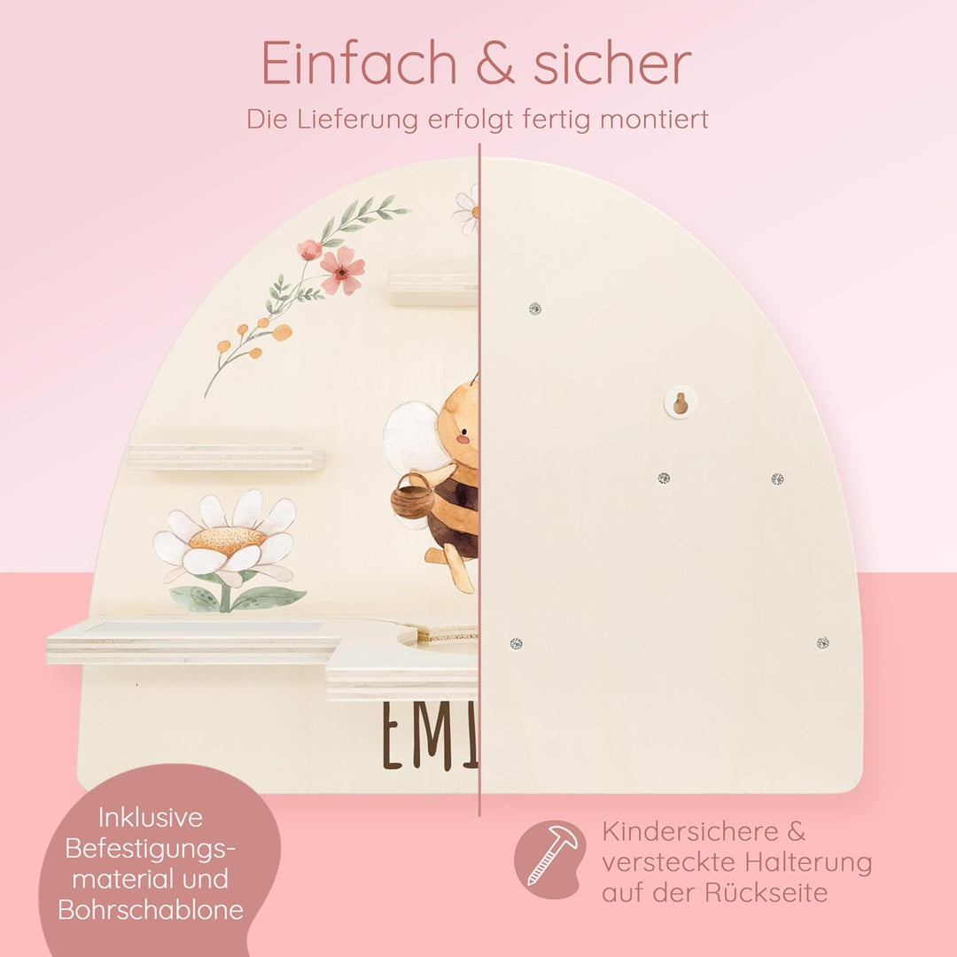 Personalisiertes Tonie Regal für Kinderzimmer - Magnetisches Toniebox Regal für Toniebox & Figuren m