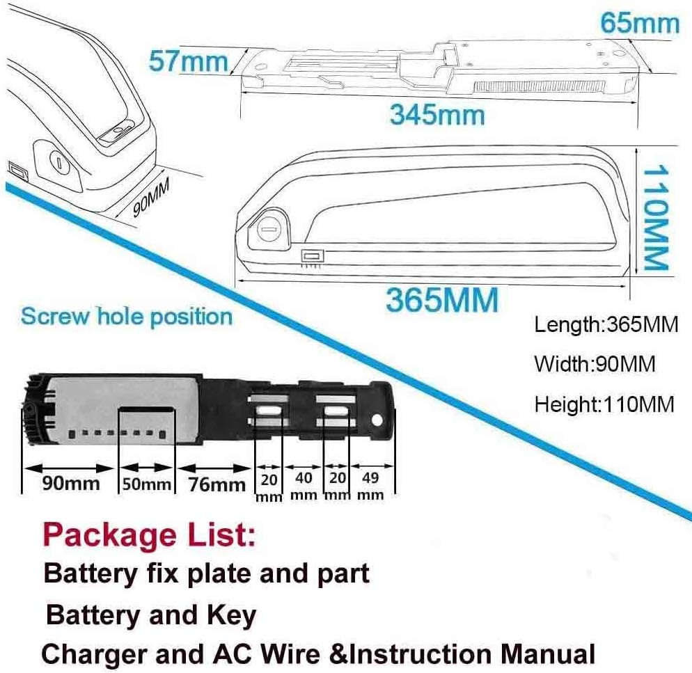 Unit Pack Power(A Grade-Zelle) 36V 48V 52V Ebike Akku 13-20Ah - Ebike Batterie passt für 1000W / 750