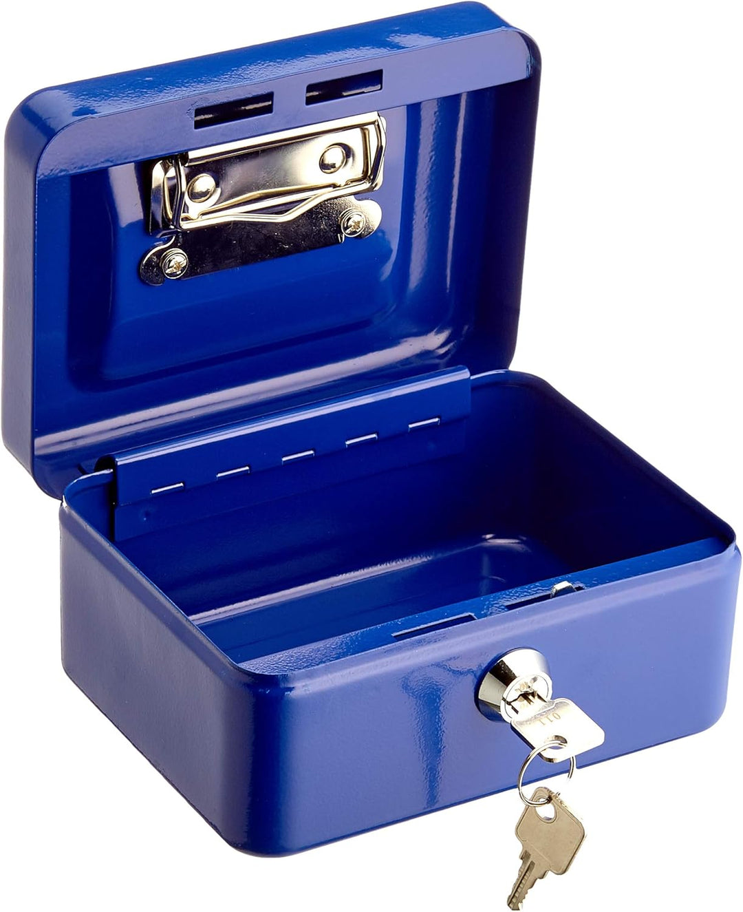 Wedo 145103H Geldkassette (aus pulverbeschichtetem Stahl, versenkbarer Griff, Geldnoten- und Belegek