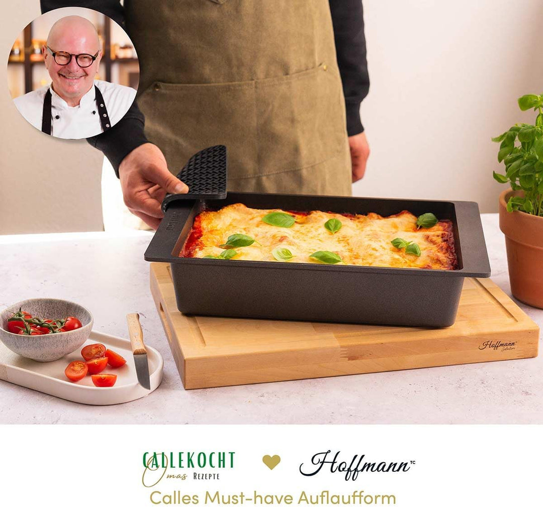 Hoffmann x CALLEkocht Aluminium-Handguss Bräter, 41x26 cm, Anthrazit, Induktionsgeeignet, Backofenfe