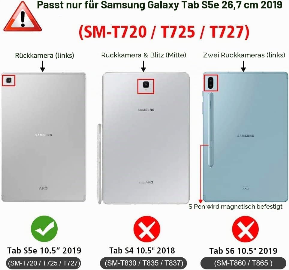Fintie Tastatur Hülle für Samsung Galaxy Tab S5e 10.5 SM-T720/T725 2019 Tablet-PC - Ultradünn leicht