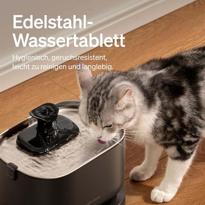 PETLIBRO Katzenbrunnen Kabellos mit Bewegungsmelder, Einfache Reinigung, Nr.1 Dockstream Trinkbrunne