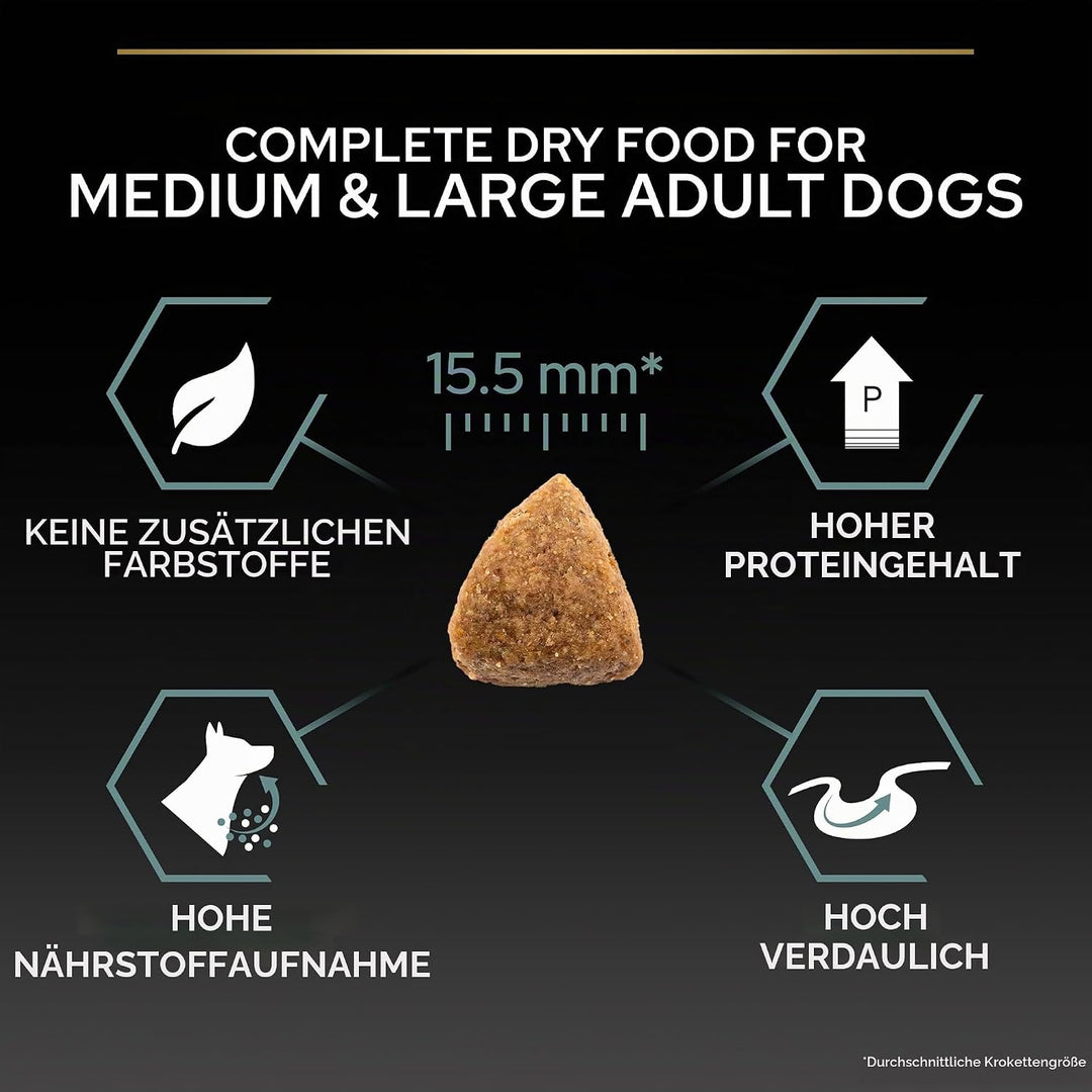 PURINA PRO PLAN GRAIN FREE Medium &amp; Large Adult Sensitive Digestion, Hundefutter trocken, reich an T