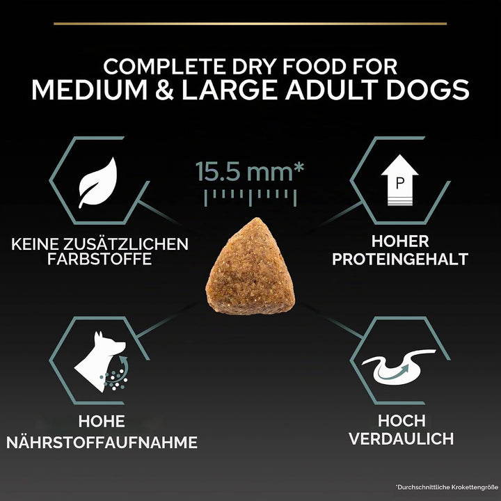 PURINA PRO PLAN GRAIN FREE Medium &amp; Large Adult Sensitive Digestion, Hundefutter trocken, reich an T