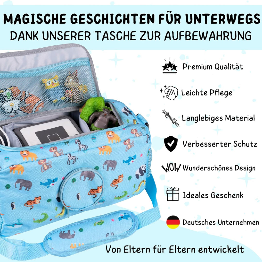 bunnyboo Toniebox Tasche für 30 Hörfiguren - Ideale Tonie Aufbewahrung - Tonie Tasche XXL - Ausreich