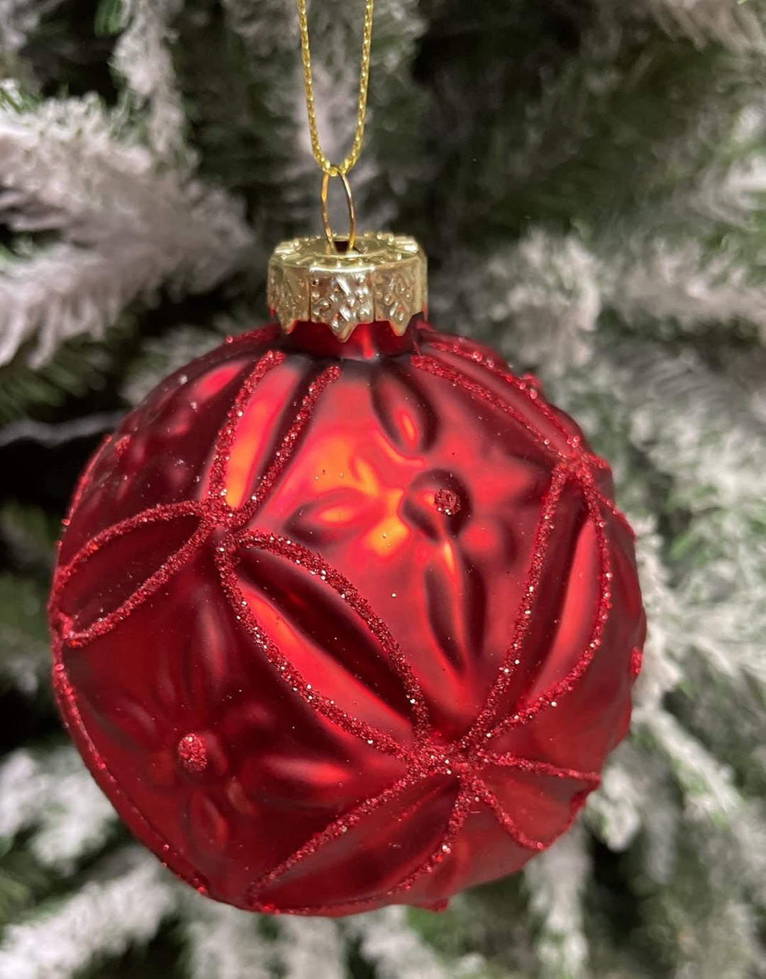 MC Trend 12er Set edle Luxus Glas Weihnachtskugeln Ø 8cm Weihnachtsbaum Kugeln Christbaumkugeln Weih