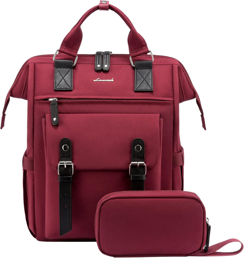 LOVEVOOK Laptop Rucksack Damen, 15,6 Zoll Schulrucksack Mädchen Teenager mit Datenkabel-Beutel & USB