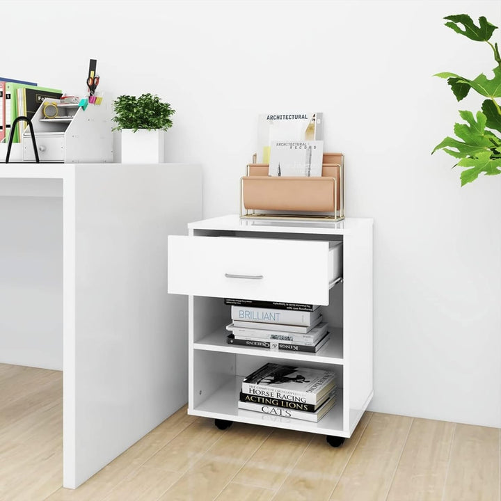Gecheer Rollschrank Rollcontainer mit Fächern & Schubladen Bürocontainer Büroschrank Aktenschrank Sp