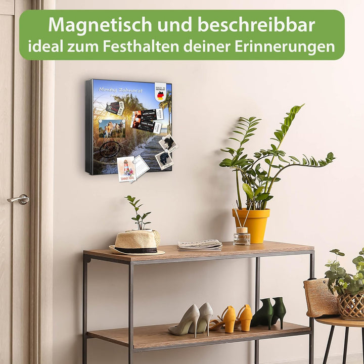 banjado Grosser Schlüsselkasten Metall - Schlüsselbox 30x30cm mit 32 Haken - Schlüsselkasten modern