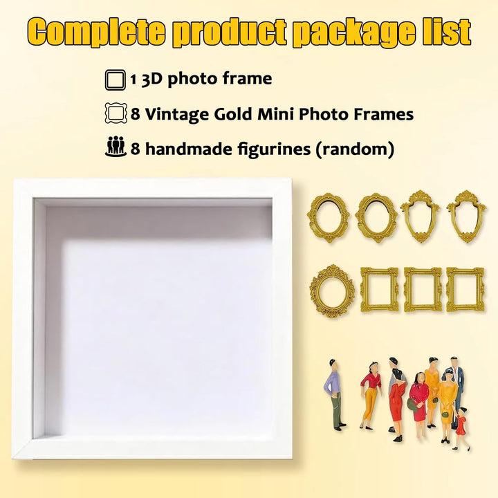 DIY Mini Museum Silhouette Box, DIY Mini Menschen Figuren Museum, Kreativ Bilderrahmen mit Figuren,