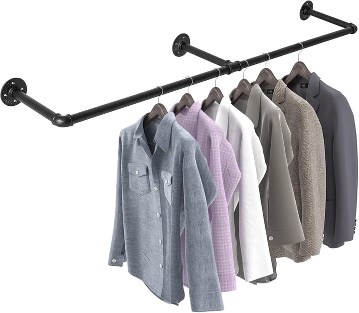 Kleiderständer für die Wand 140cm Rohr Kleidergestell Industrieller Stil Wandhänger Abnehmbare Metal