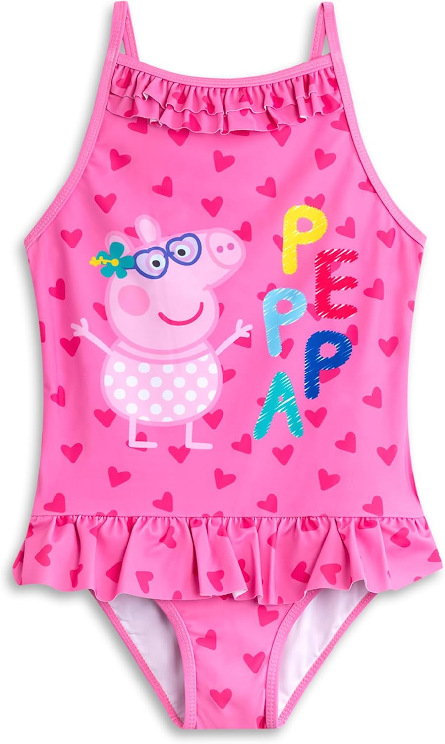 Peppa Pig Girls Badeanzug &amp; Kapuzenhandtuch Poncho Set 2-3 Jahre Rosa, 2-3 Jahre Rosa