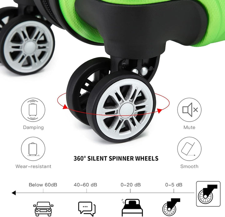 KONO Koffer Trolley Reisekoffer, M (55cm) Apfelgr&#xFC;n