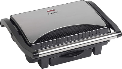 Bestron elektrischer Kontaktgrill mit Auffangschale, Sandwichmaker mit Cool-Touch-Handgriff & Antiha