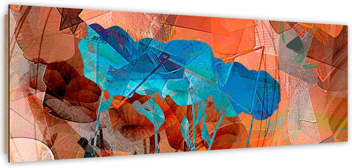 Wandbild XXL Pflanzenmotiv Deko Kunst Bilder Muster Rot 150x50 cm Deco panel 150x50 cm F, Deco panel