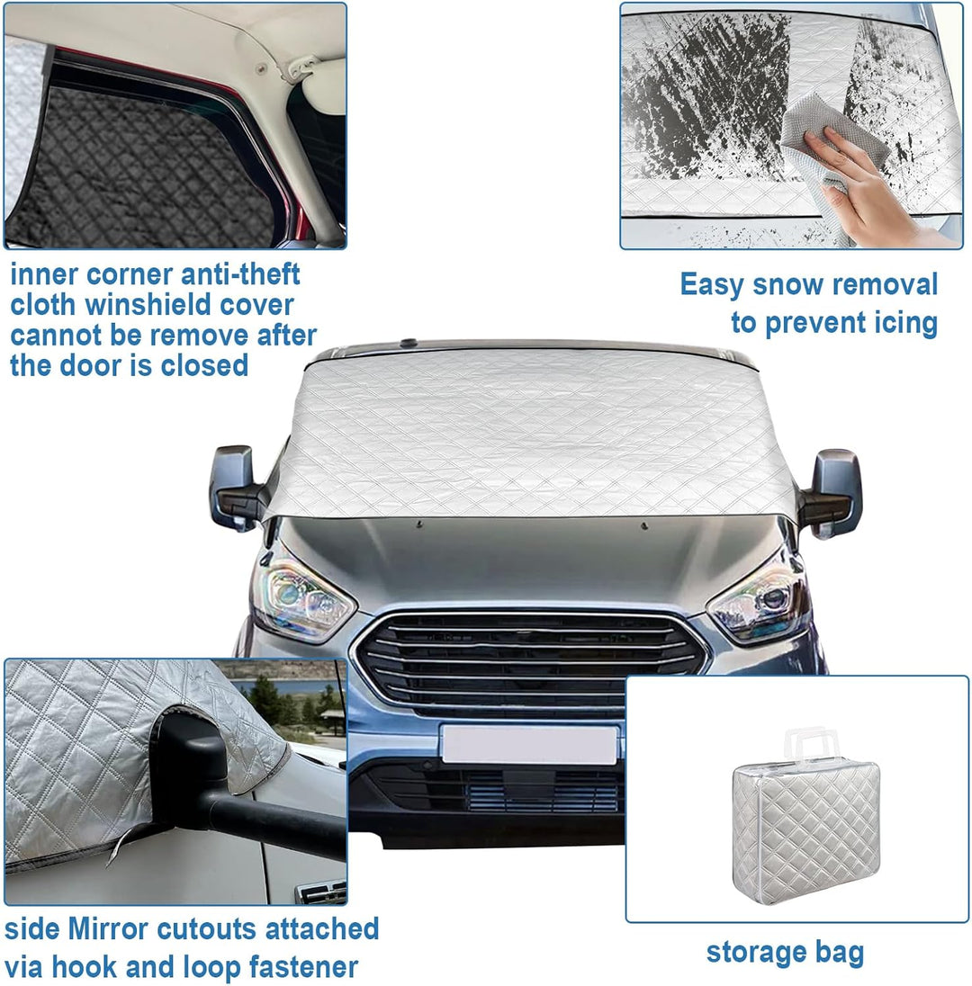 Windschutzscheibenabdeckung für Benz Vito W447 2015-2024, mit Innenbaumwolle, Externe thermische Win