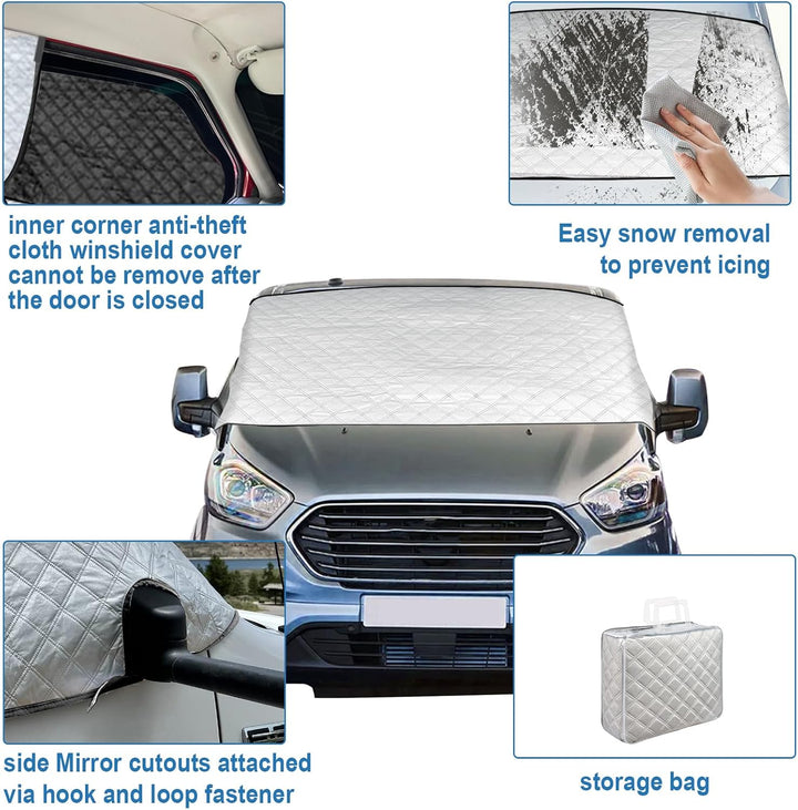 Windschutzscheibenabdeckung für Benz Vito W447 2015-2024, mit Innenbaumwolle, Externe thermische Win