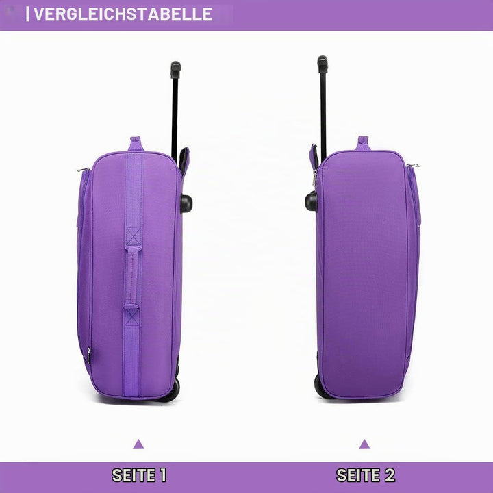 Kono Handgepäck Softcase Leicht Kleiner Rollkoffer Trolley Stoffkoffer Polyester (Violett) Violett K