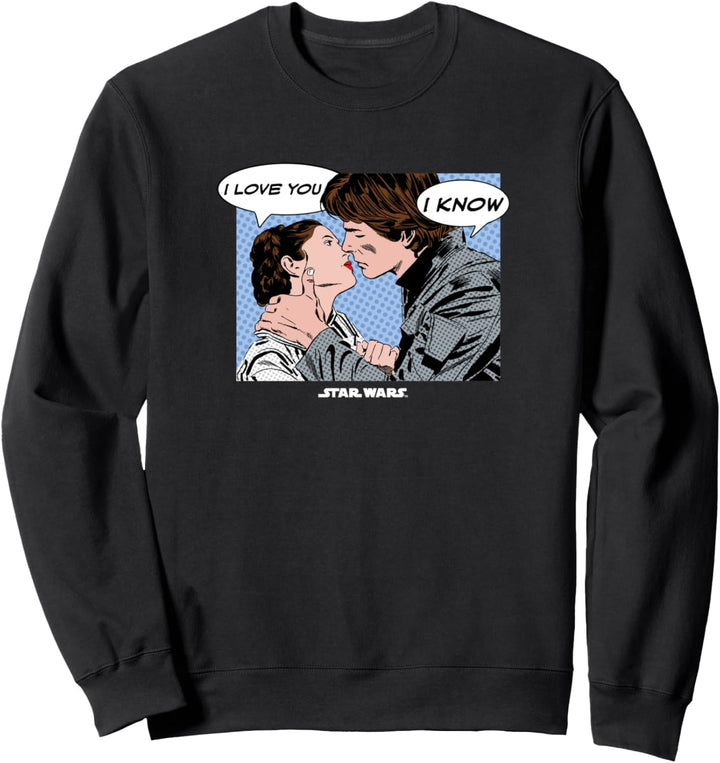 Star Wars I Love You Princess Leia And Han Solo White Sweatshirt