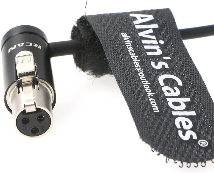 Low-Profile Audio-Kabel TA3F Mini-XLR 3-Pin Buchse auf Locking-3.5mm-TRS rechtwinklig für Sennheiser