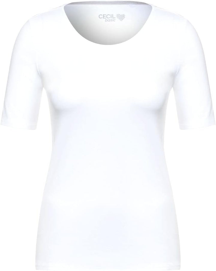 Cecil Damen Style Lena Basic T-Shirt Baumwolle XL Weiss Neu, XL Weiss Neu