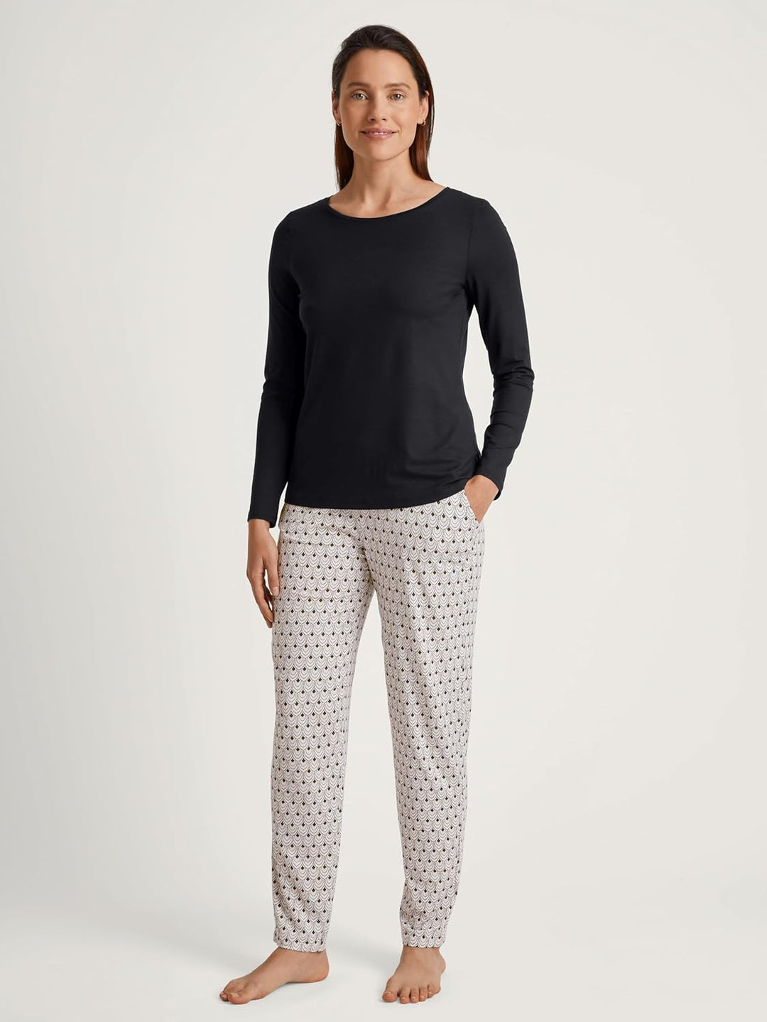 CALIDA Favourites Shirt, 3/4-Arm Damen 36-38 Schwarz, 36-38 Schwarz