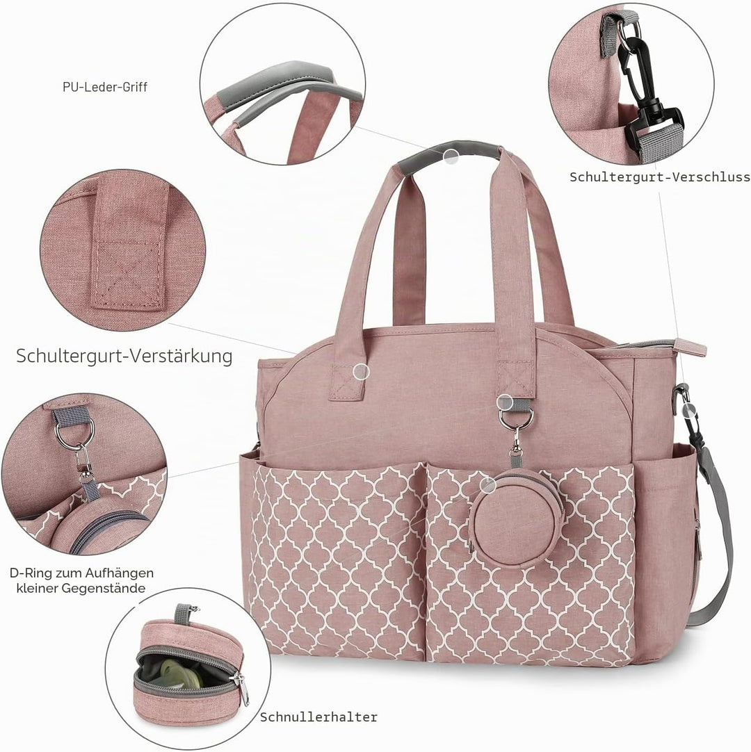 MEYTEILAY Wickeltasche Tote Baby Wickeltasche Grosse Babytaschen für Mama mit Wickelstation Multifun