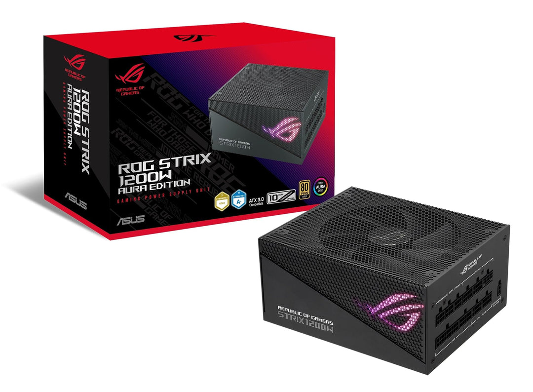 ASUS ROG Strix 1200 W Gold Aura Edition Netzteil (Zertifiziert 80+ Gold, ATX 3.0, Cybenetics Lambda