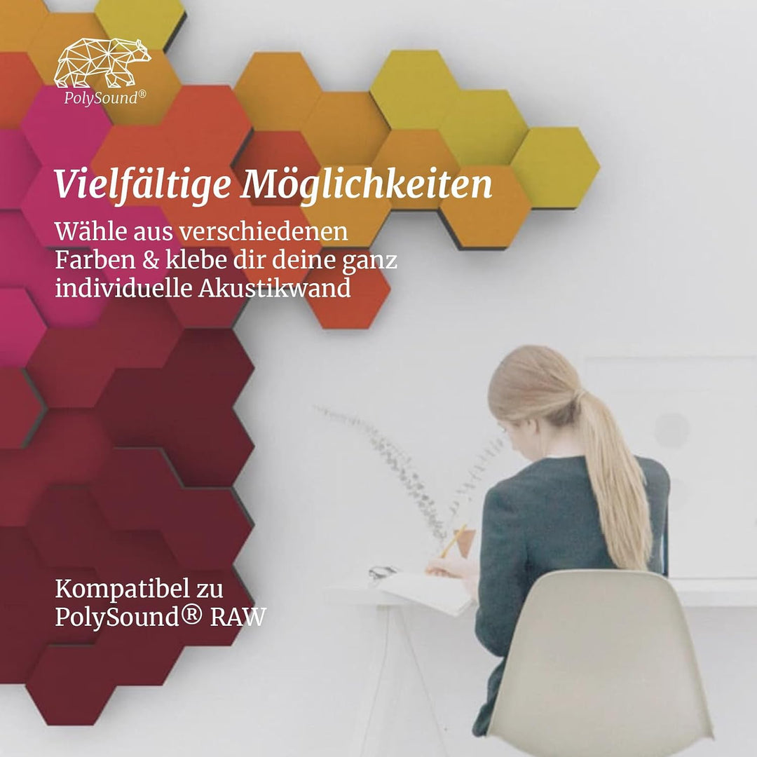 PolySound® ECO Akustikpaneele selbstklebend - Minimalistic Marvel - Extra Schalldämmung durch αw 0,9