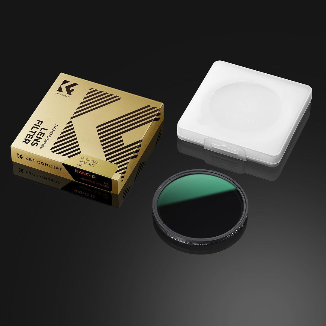 K&F Concept Nano D-Serie ND Filter 67mm Variabler Graufilter ND2-ND400 (1-9 Blendenstufen), 67mm