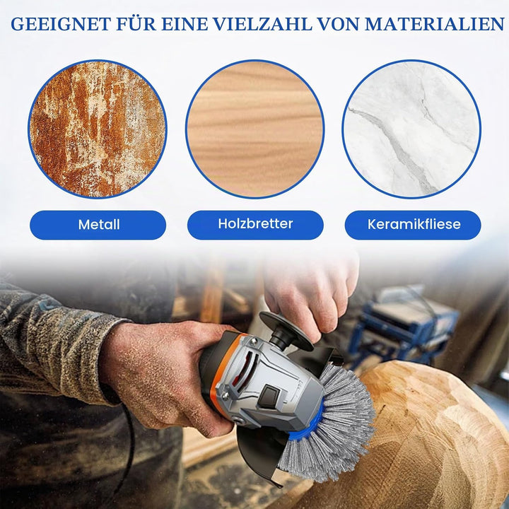 M14 Nylonbürste 150mm Schleifbürste Rundbürste für Winkelschleifer, Strukturierbürste Polierbürste f