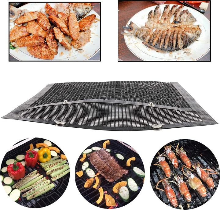 2pcs 8.6x10.6 Zoll Grill Mesh Bag, Antihaft-Backbeutel Grillen Backen Hochtemperaturbeständig, Wiede