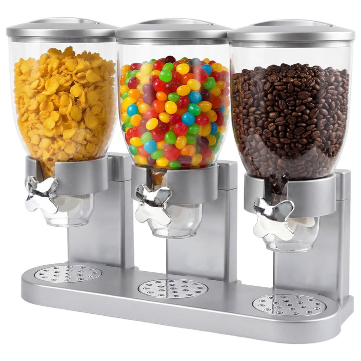 Sinceroduct Cereal Dispenser Countertop 2L, 3er Set Dreifacher Müsli Verteiler für die Arbeitsplatte