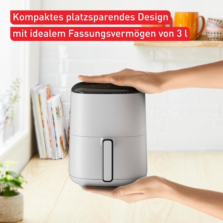 Tefal Easy Fry Compact Heissluftfritteuse/Airfryer 3 L – kompakt für 1–4 Personen, 10 Programme mit