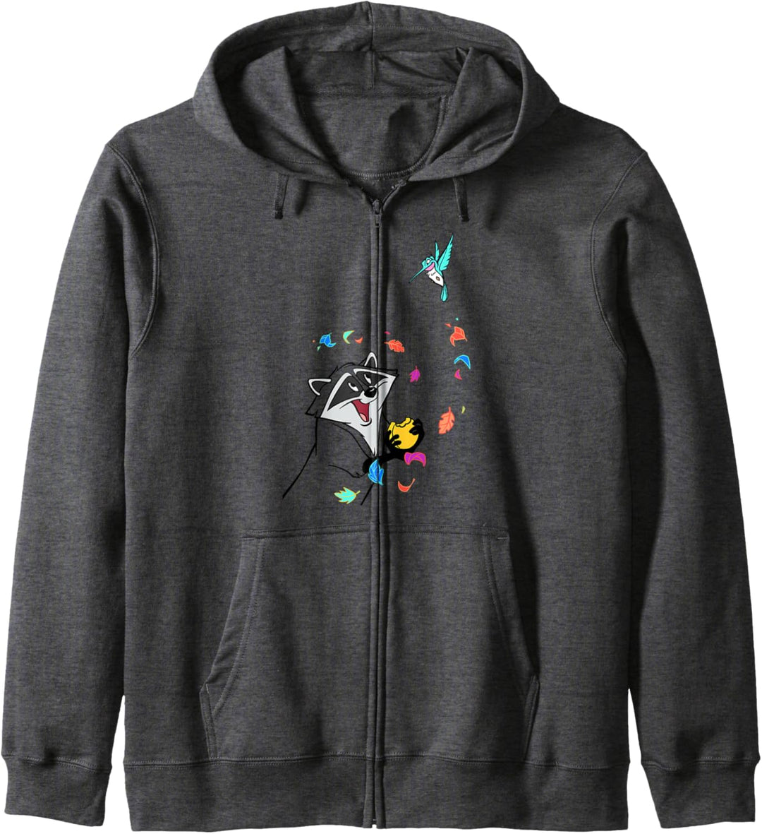 Disney Pocahontas Meeko Flit Colorful Leafs Fall Kapuzenjacke