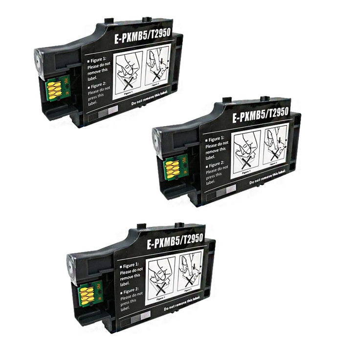 F-INK 3 x Wartungsboxen, kompatibel mit Eps T2950 und C13T295000, funktioniert mit Workforce WF-100